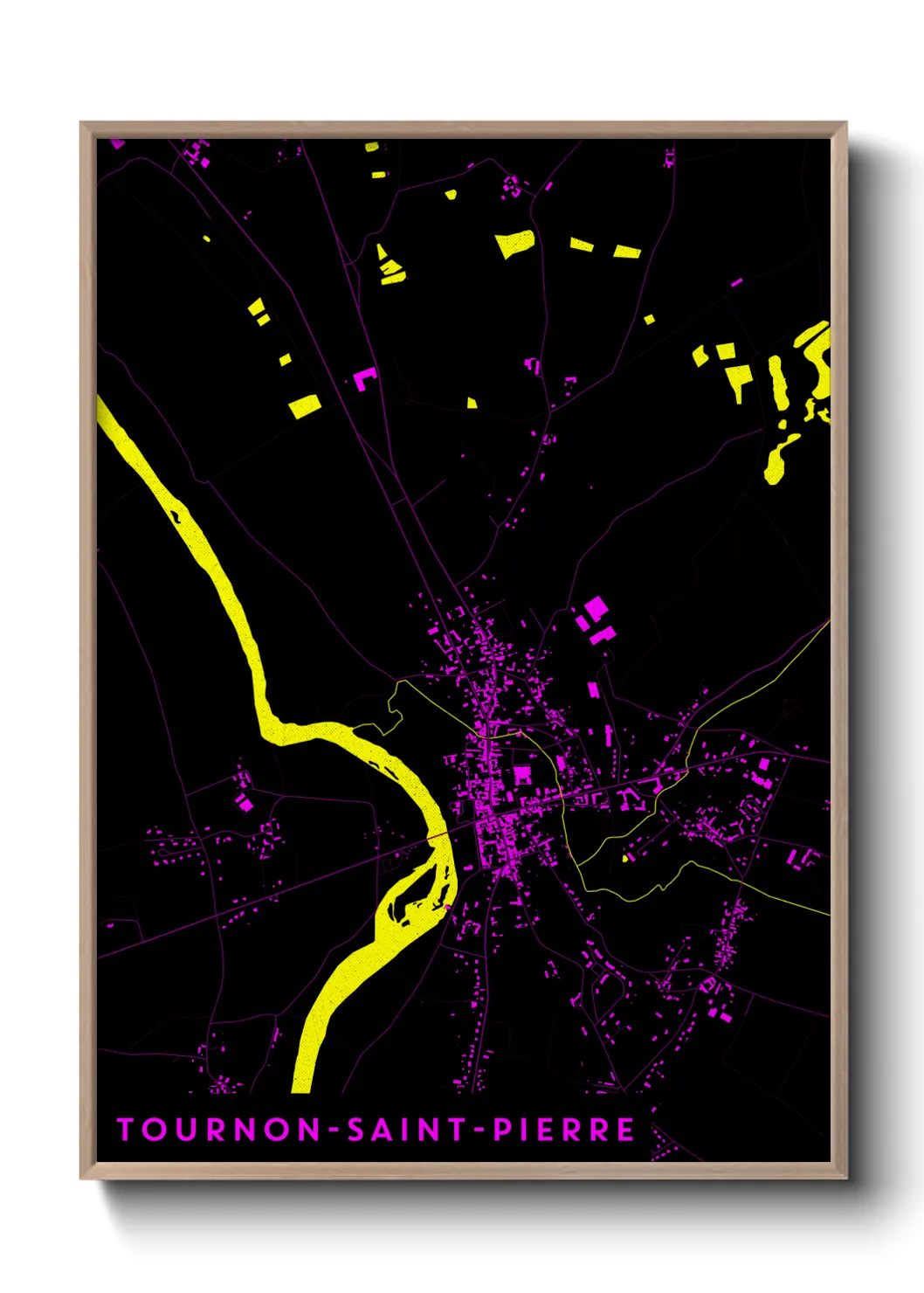 Une affiche de carte sur Tournon-Saint-Pierre