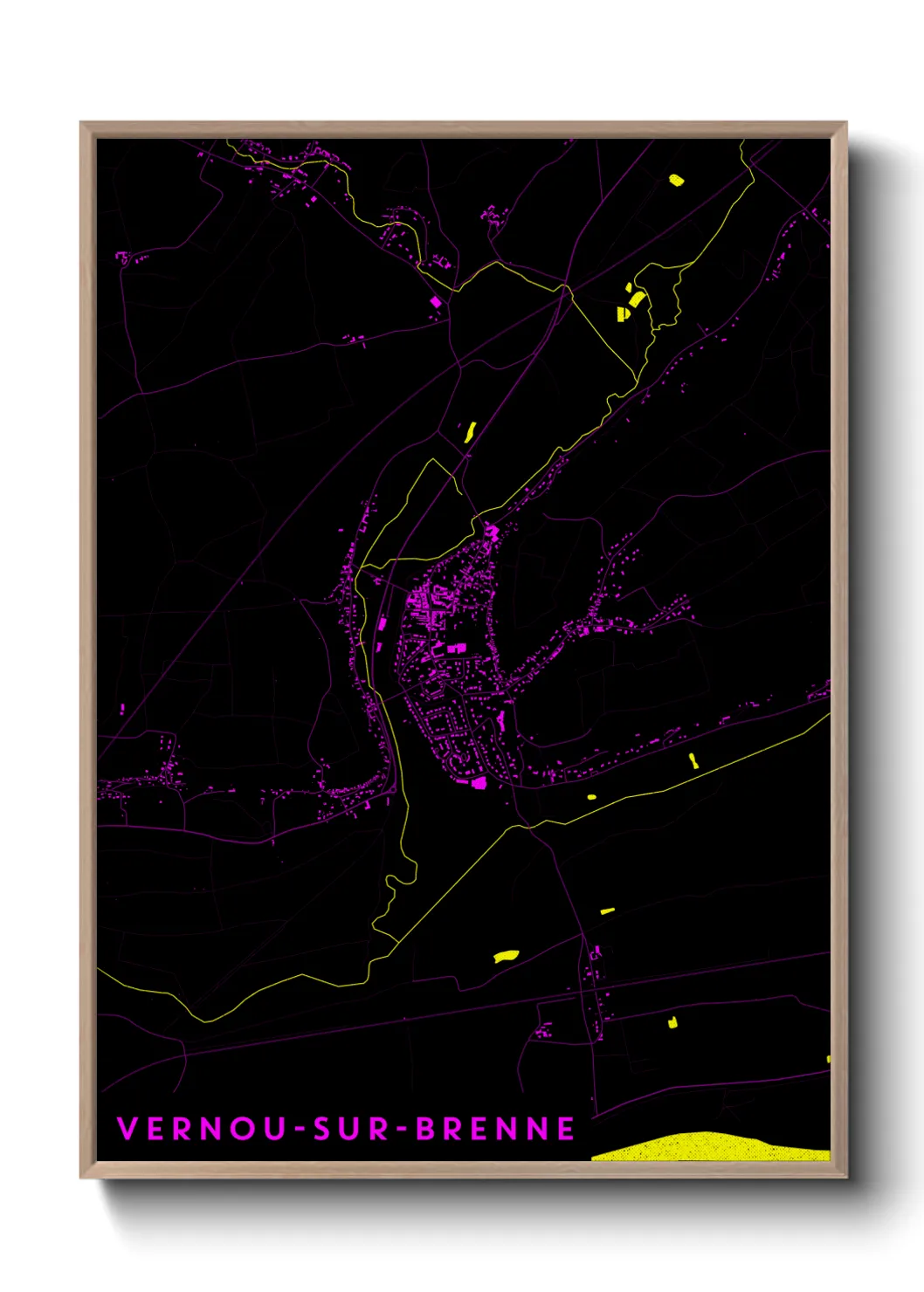 Un poster carteVernou-sur-Brenne
