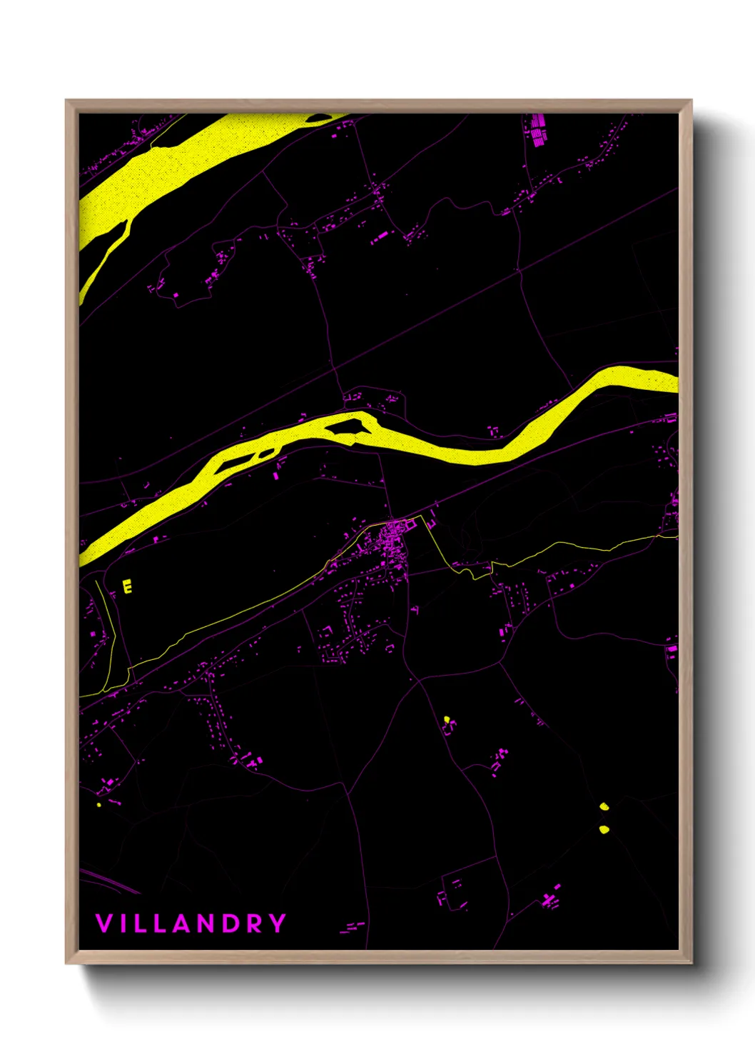 Une affiche de carte sur Villandry