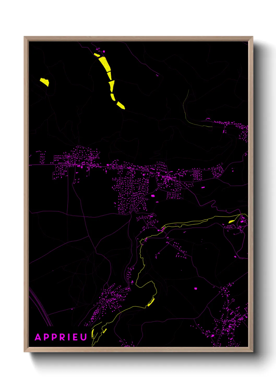 Une affiche de carte sur Apprieu