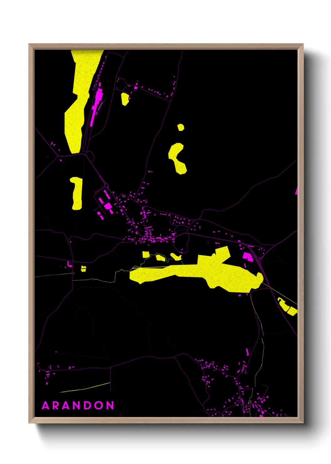 Une affiche de carte sur Arandon