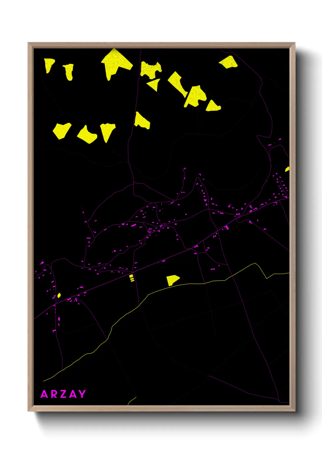 Une affiche de carte sur Arzay