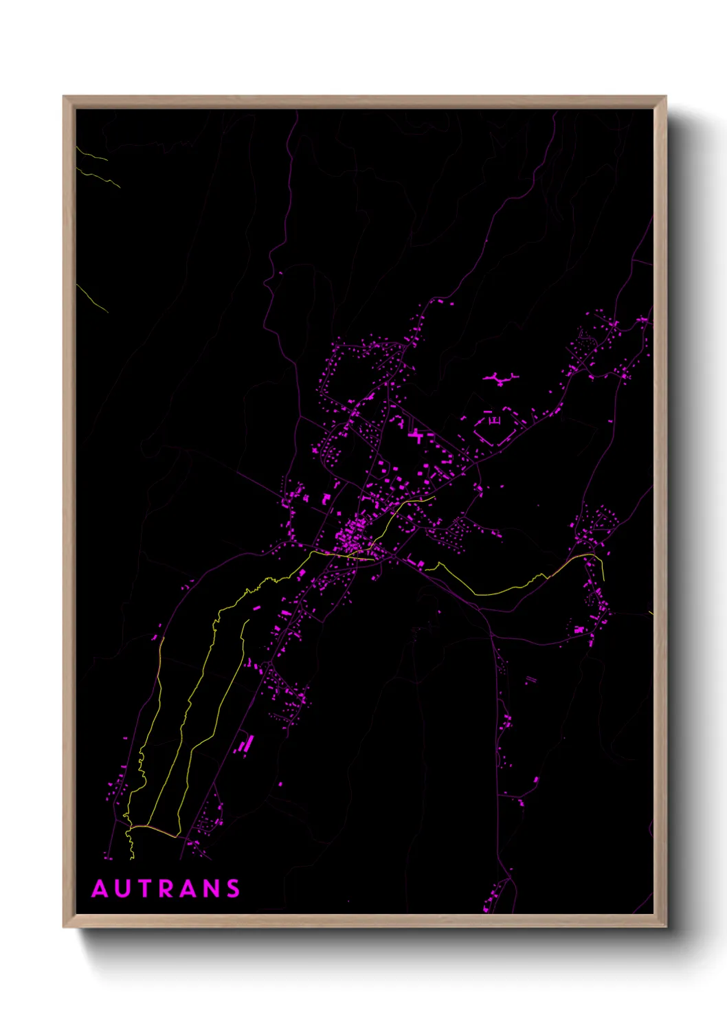 Une affiche de carte sur Autrans