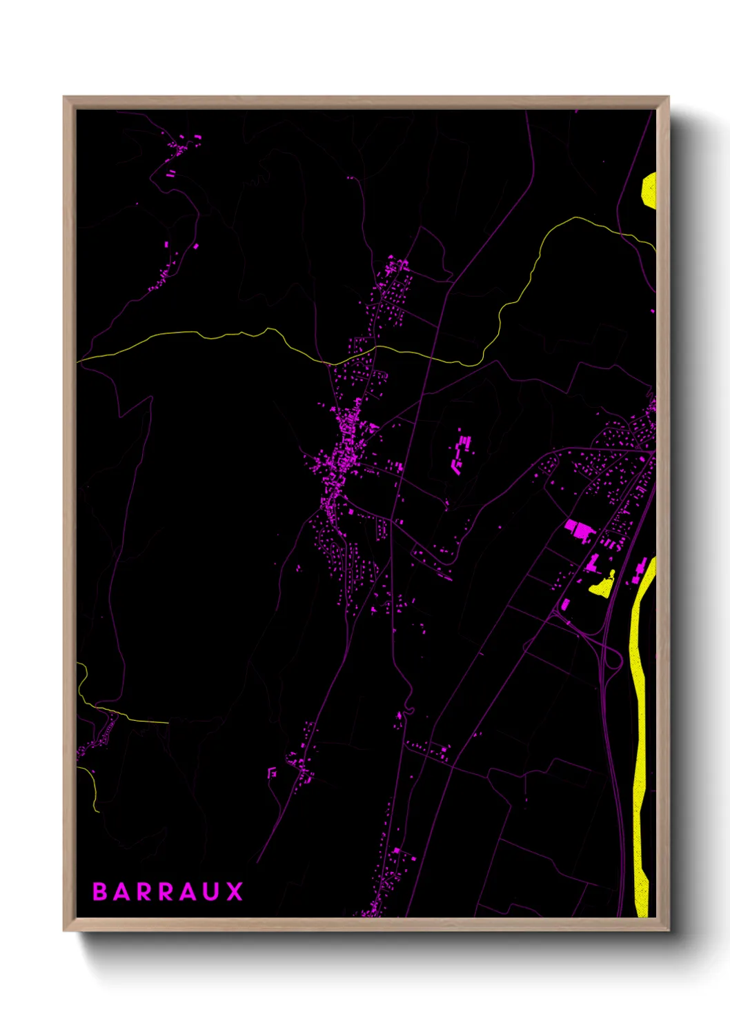 Une affiche de carte sur Barraux