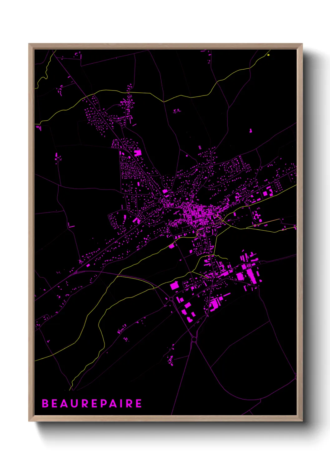 Une affiche de carte sur Beaurepaire