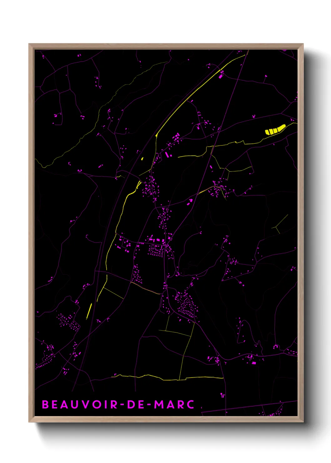 Un poster carteBeauvoir-de-Marc