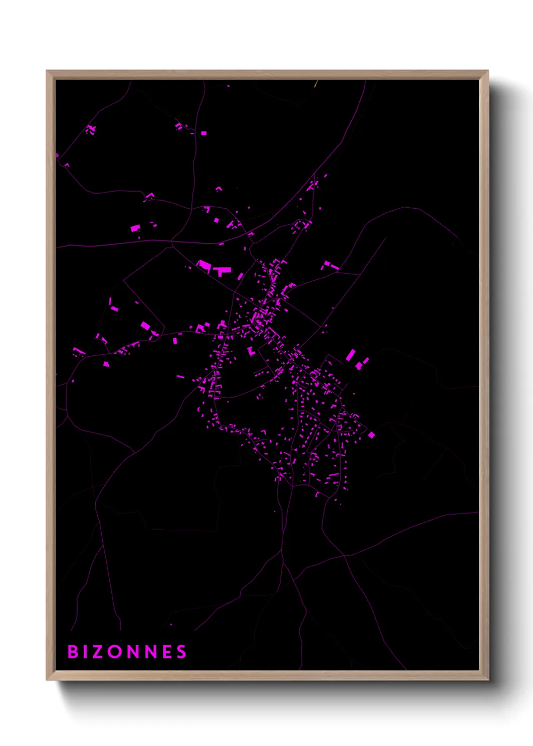 Une affiche de carte sur Bizonnes