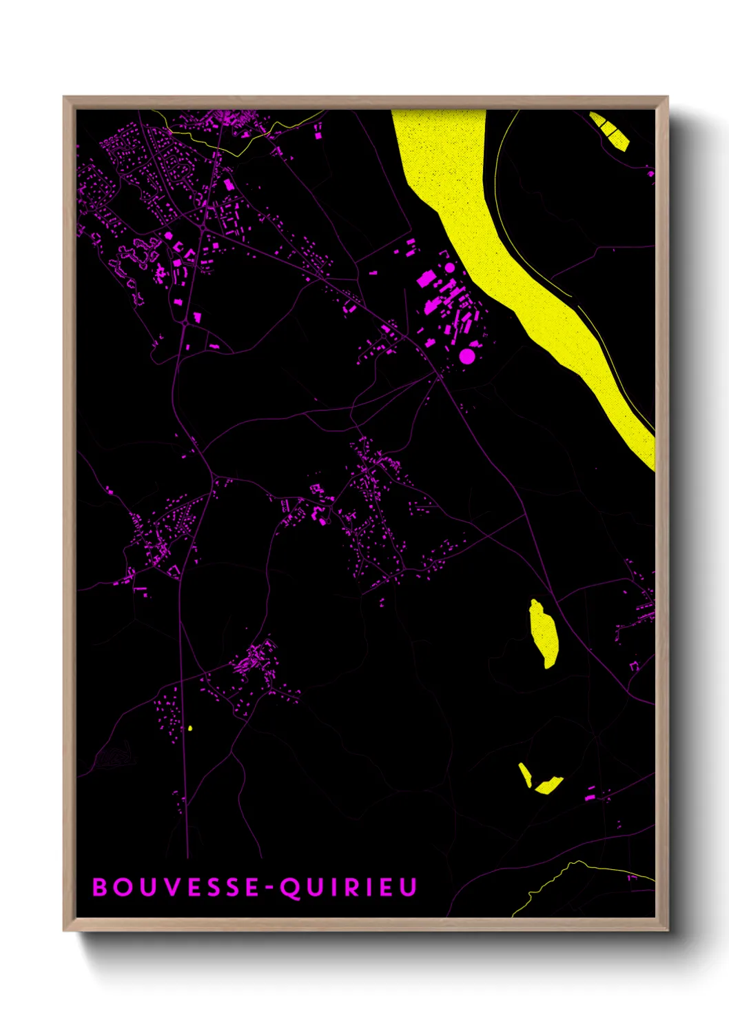 Une affiche de carte sur Bouvesse-Quirieu