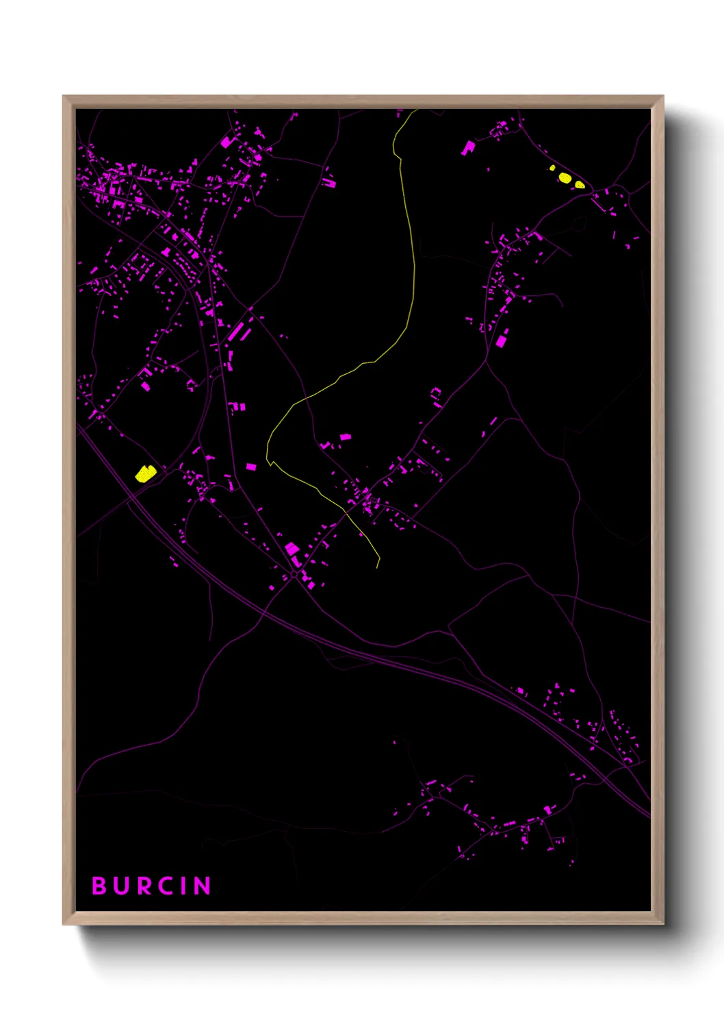 Une affiche de carte sur Burcin