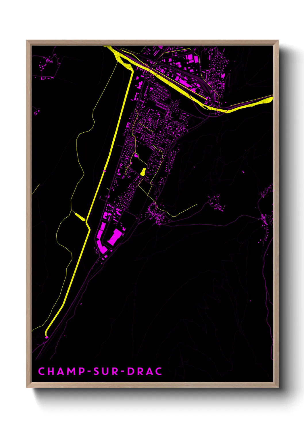 Un poster carteChamp-sur-Drac
