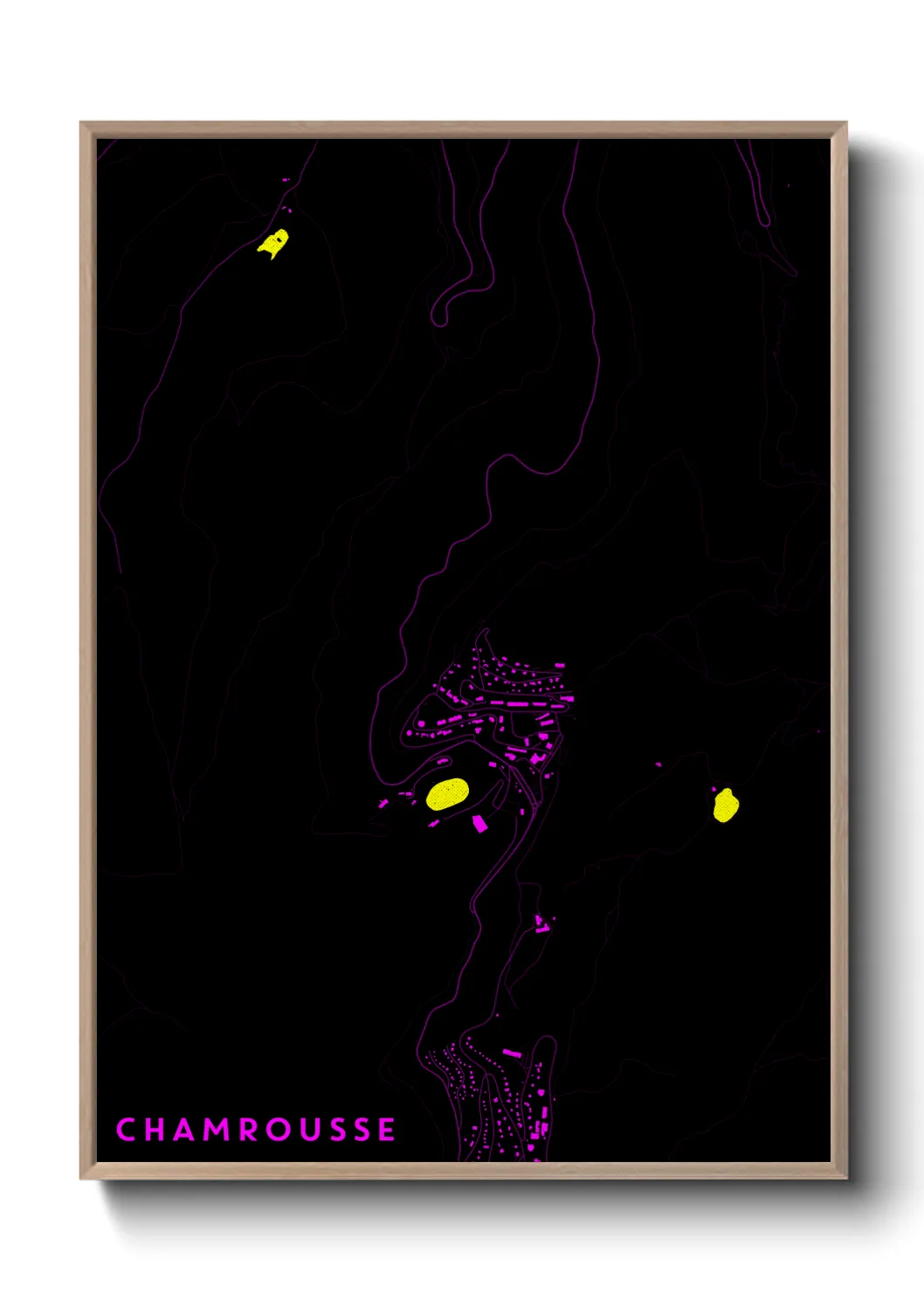 Une affiche de carte sur Chamrousse