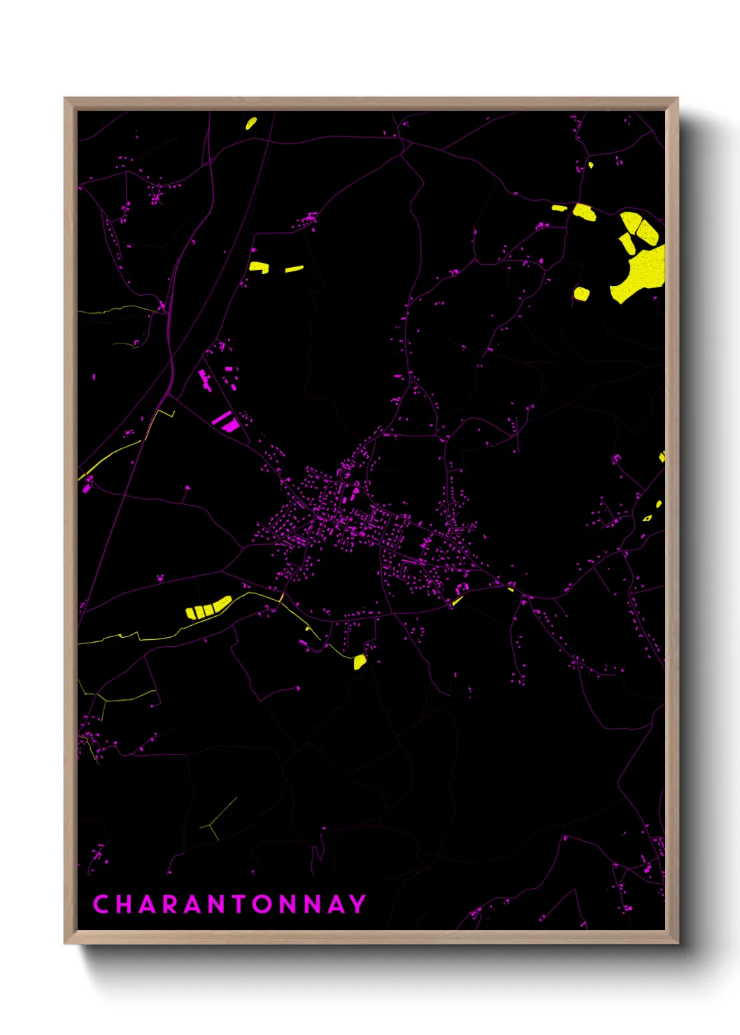 Une affiche de carte sur Charantonnay