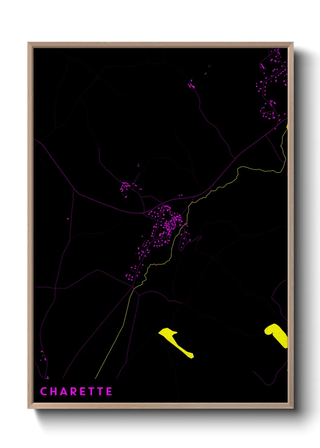 Une affiche de carte sur Charette