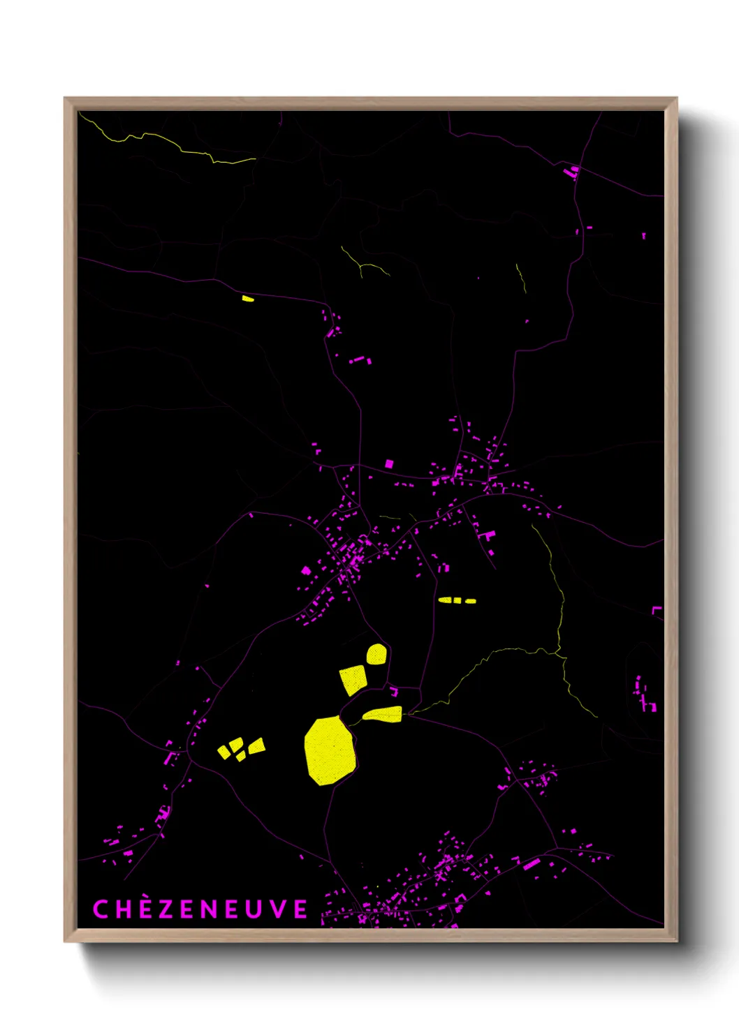 Une affiche de carte sur Chèzeneuve