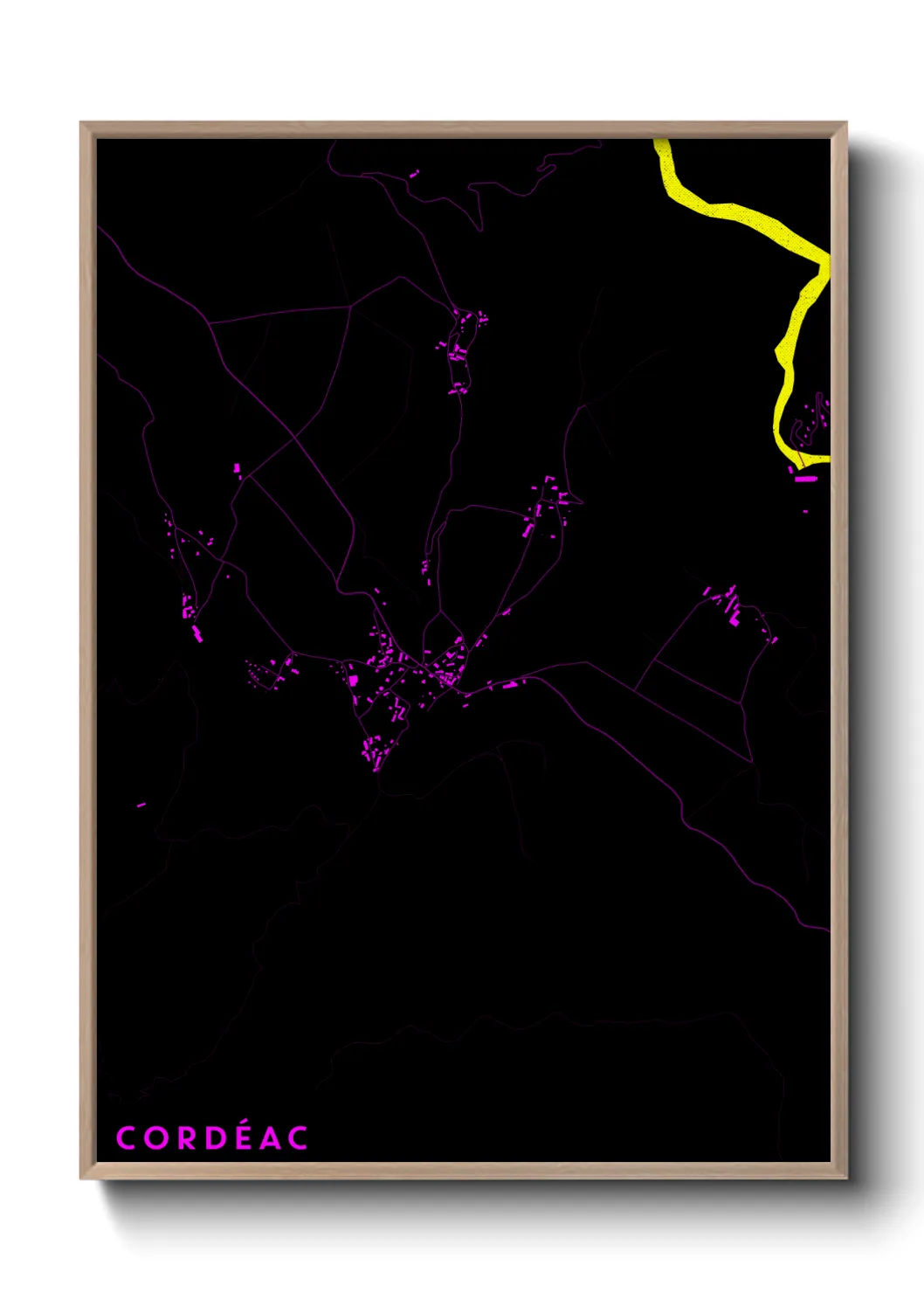 Une affiche de carte sur Cordéac