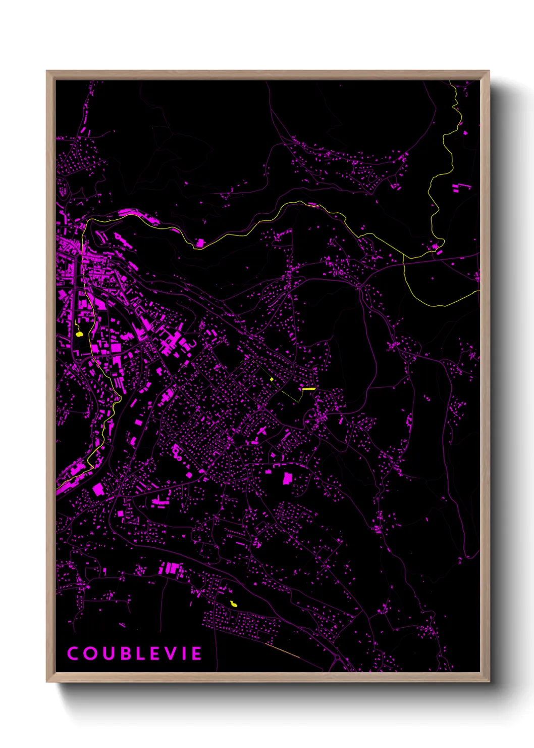 Une affiche de carte sur Coublevie