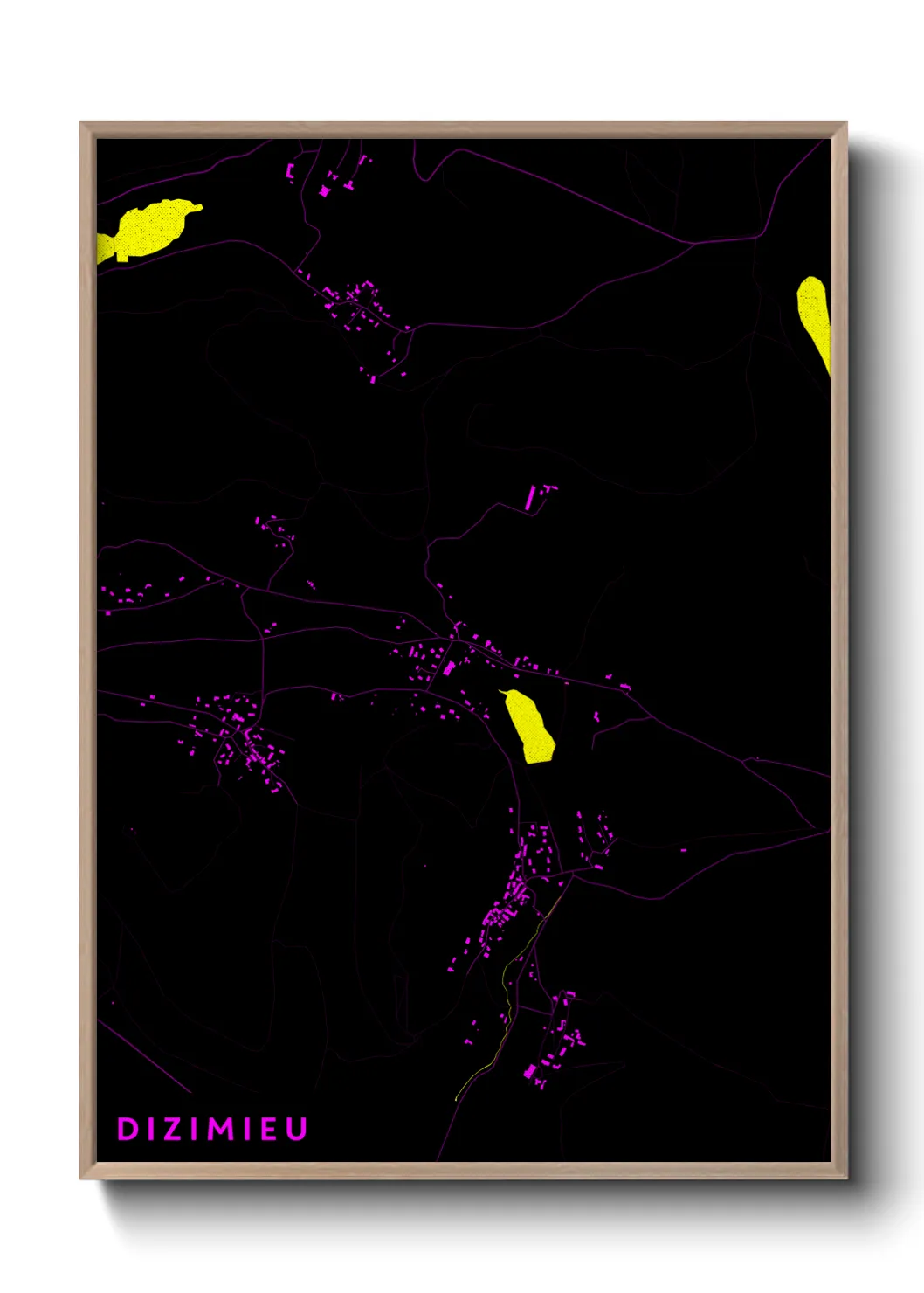 Une affiche de carte sur Dizimieu