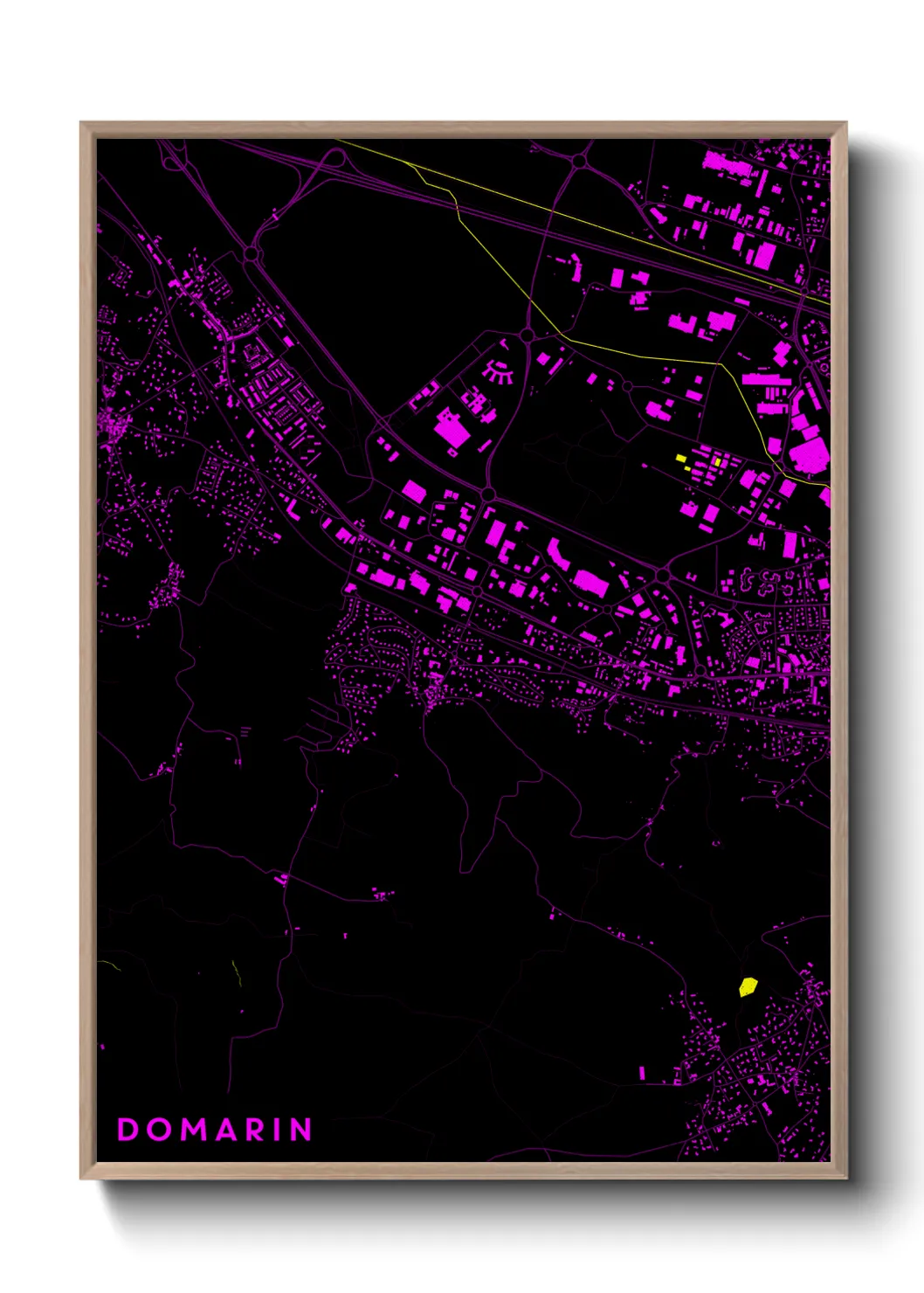 Une affiche de carte sur Domarin