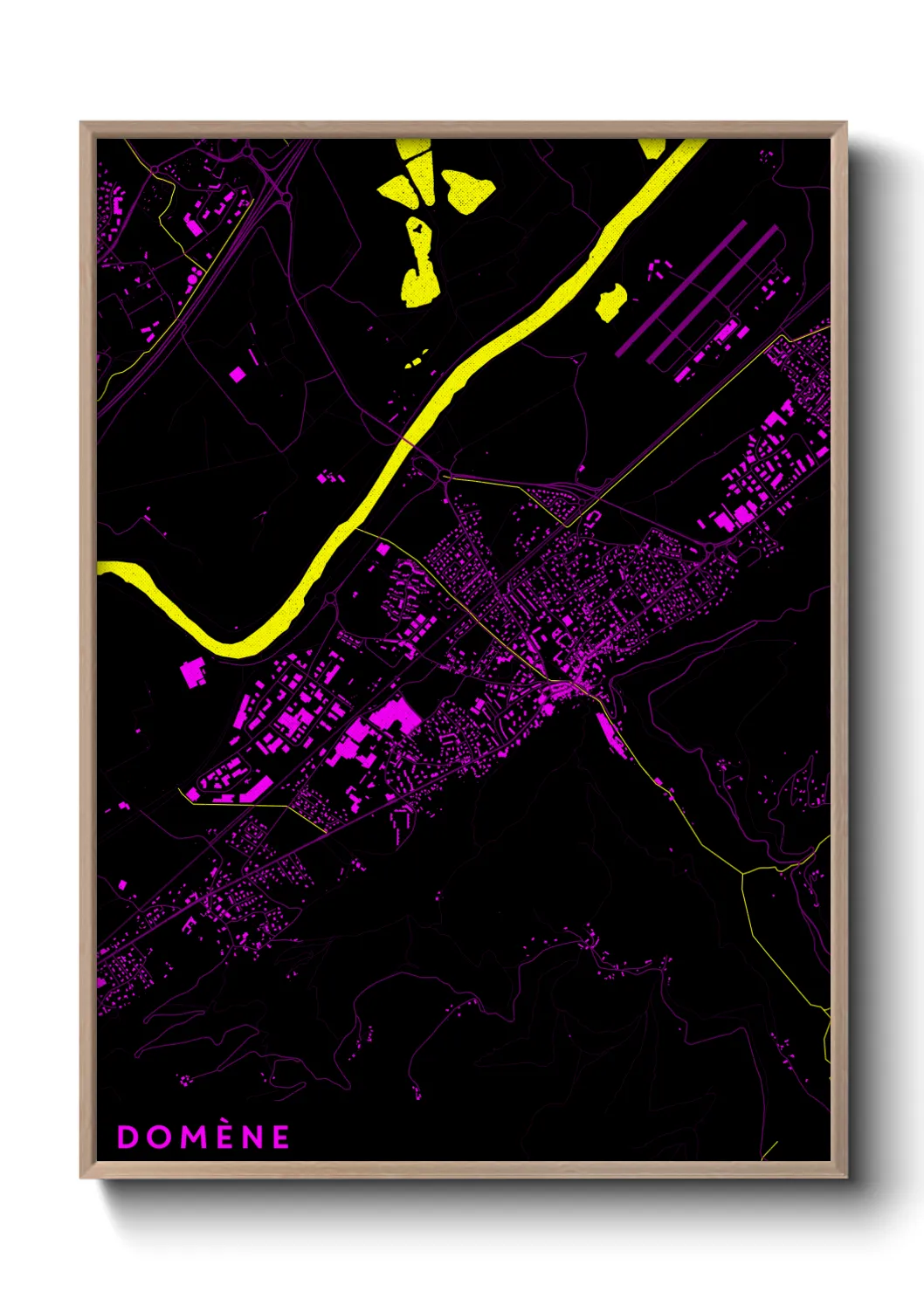 Une affiche de carte sur Domène