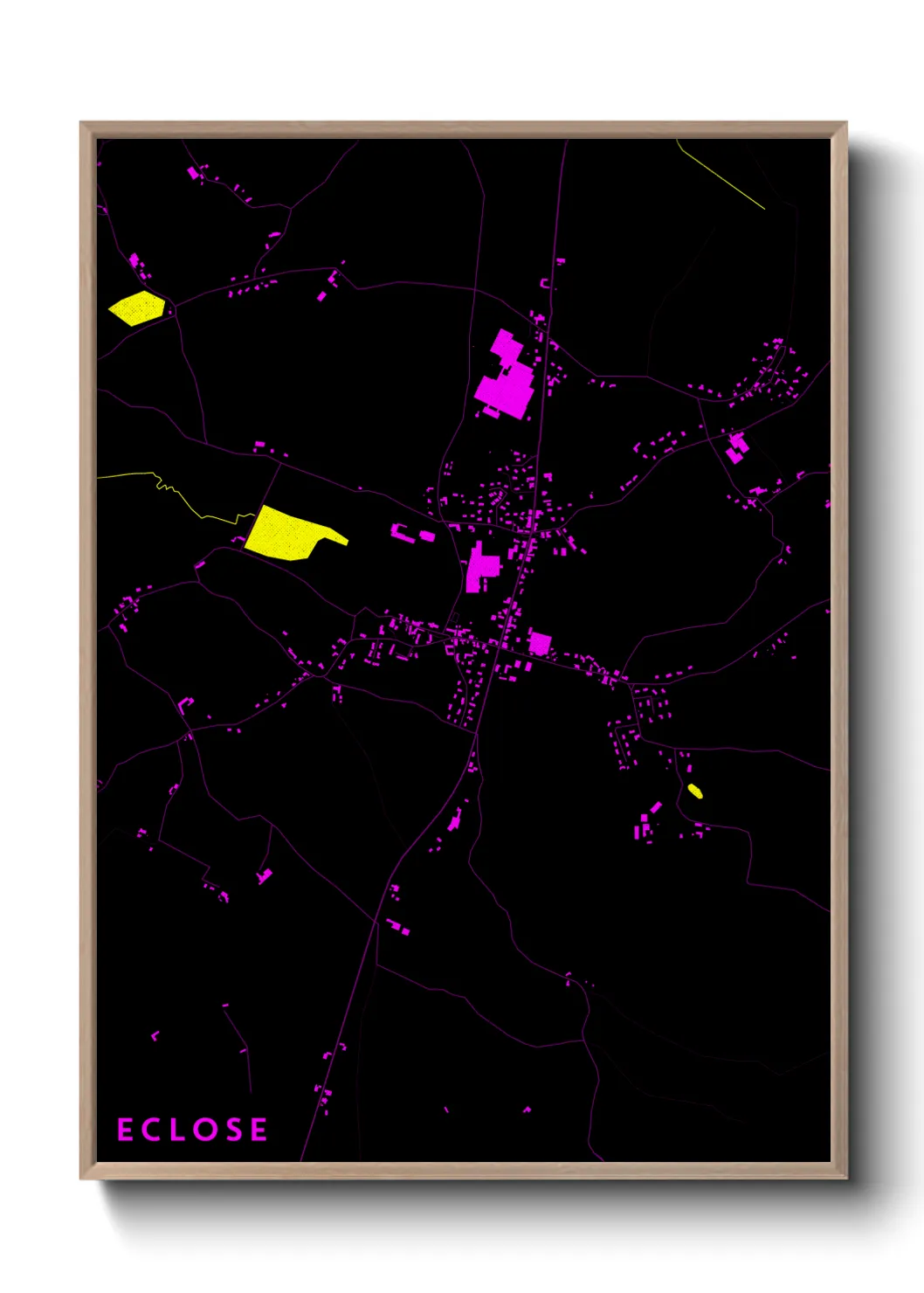 Une affiche de carte sur Eclose