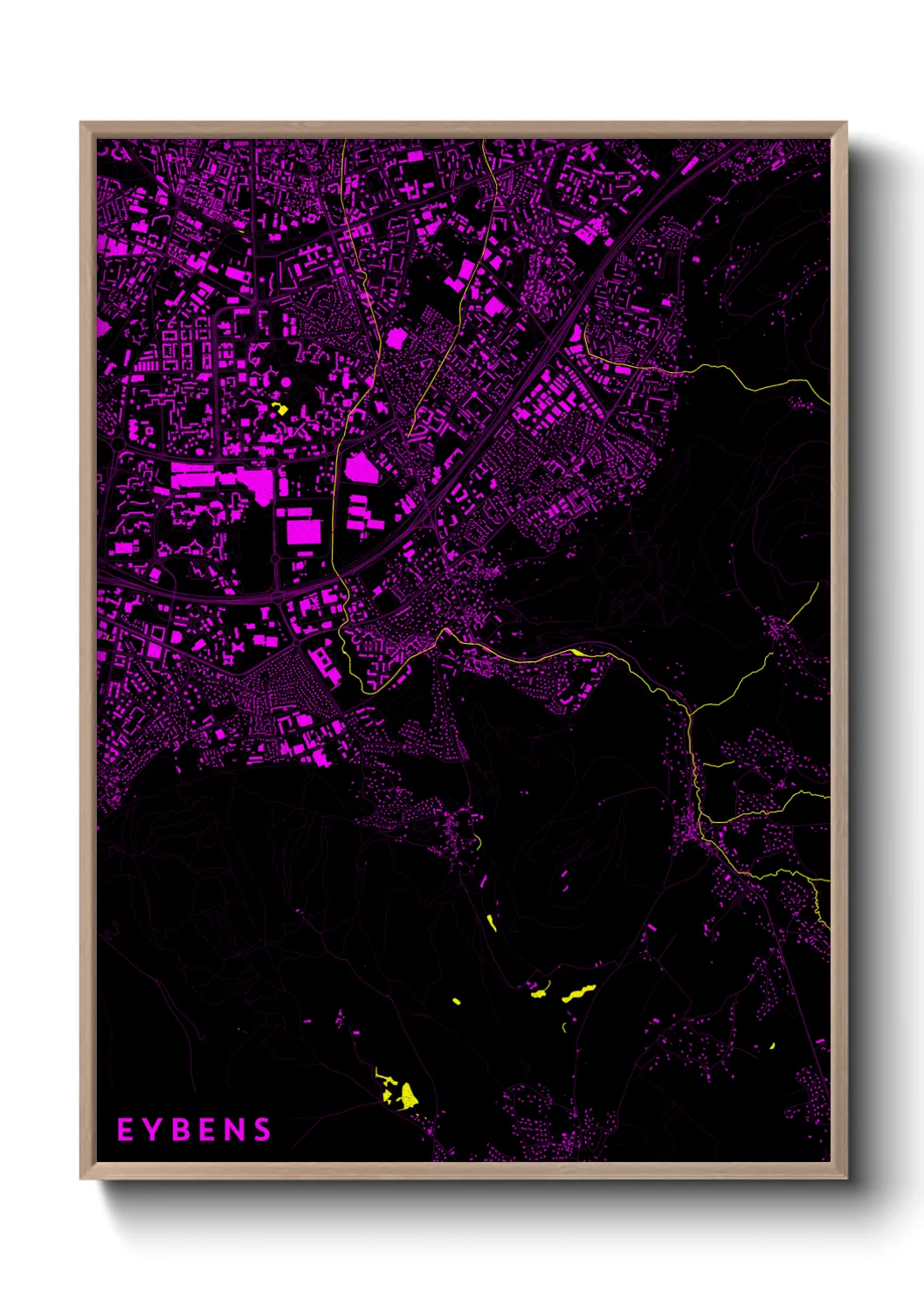 Une affiche de carte sur Eybens