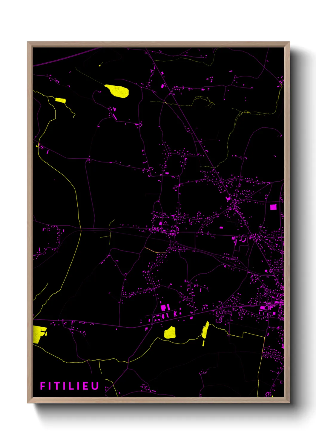 Une affiche de carte sur Fitilieu