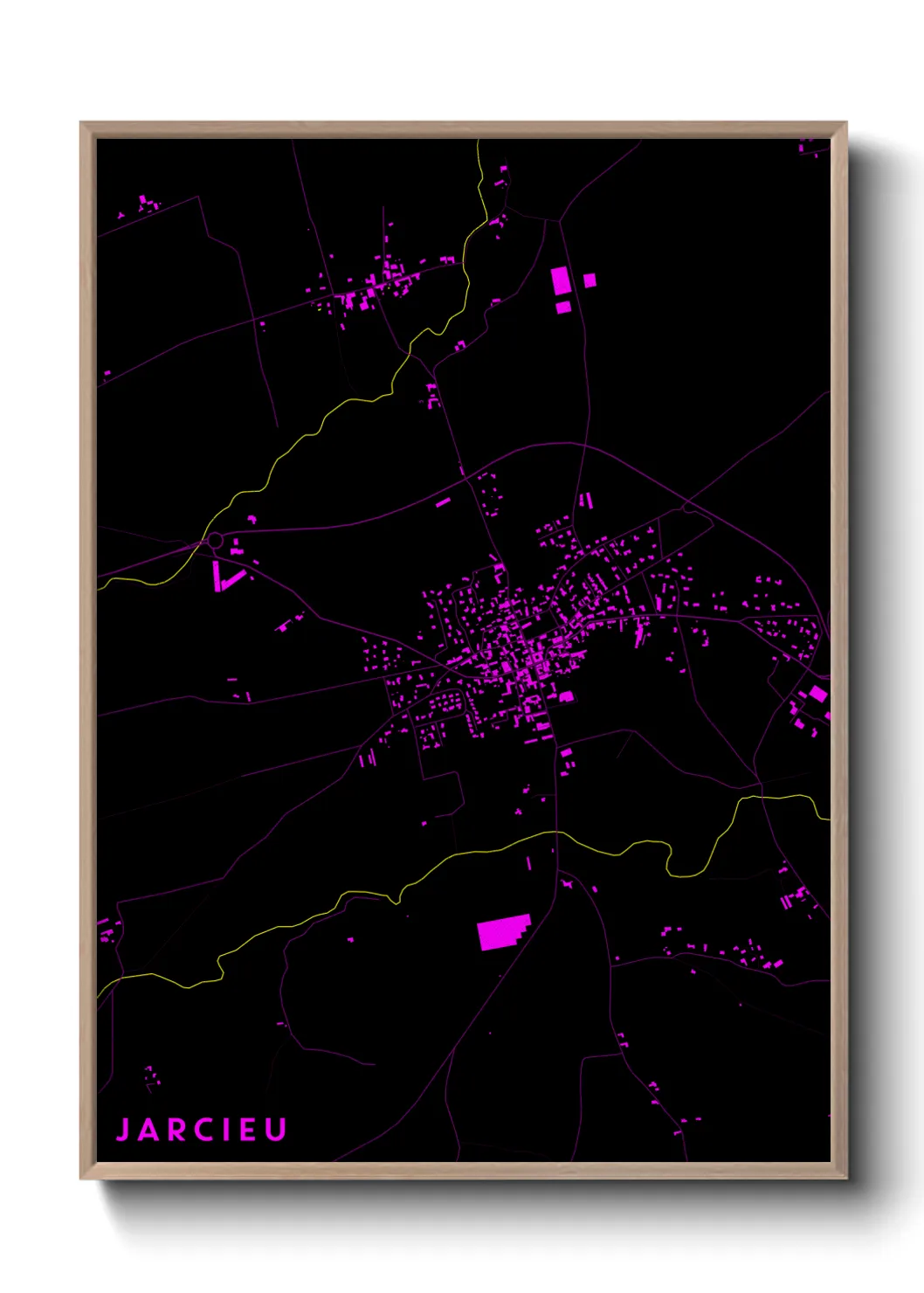 Une affiche de carte sur Jarcieu