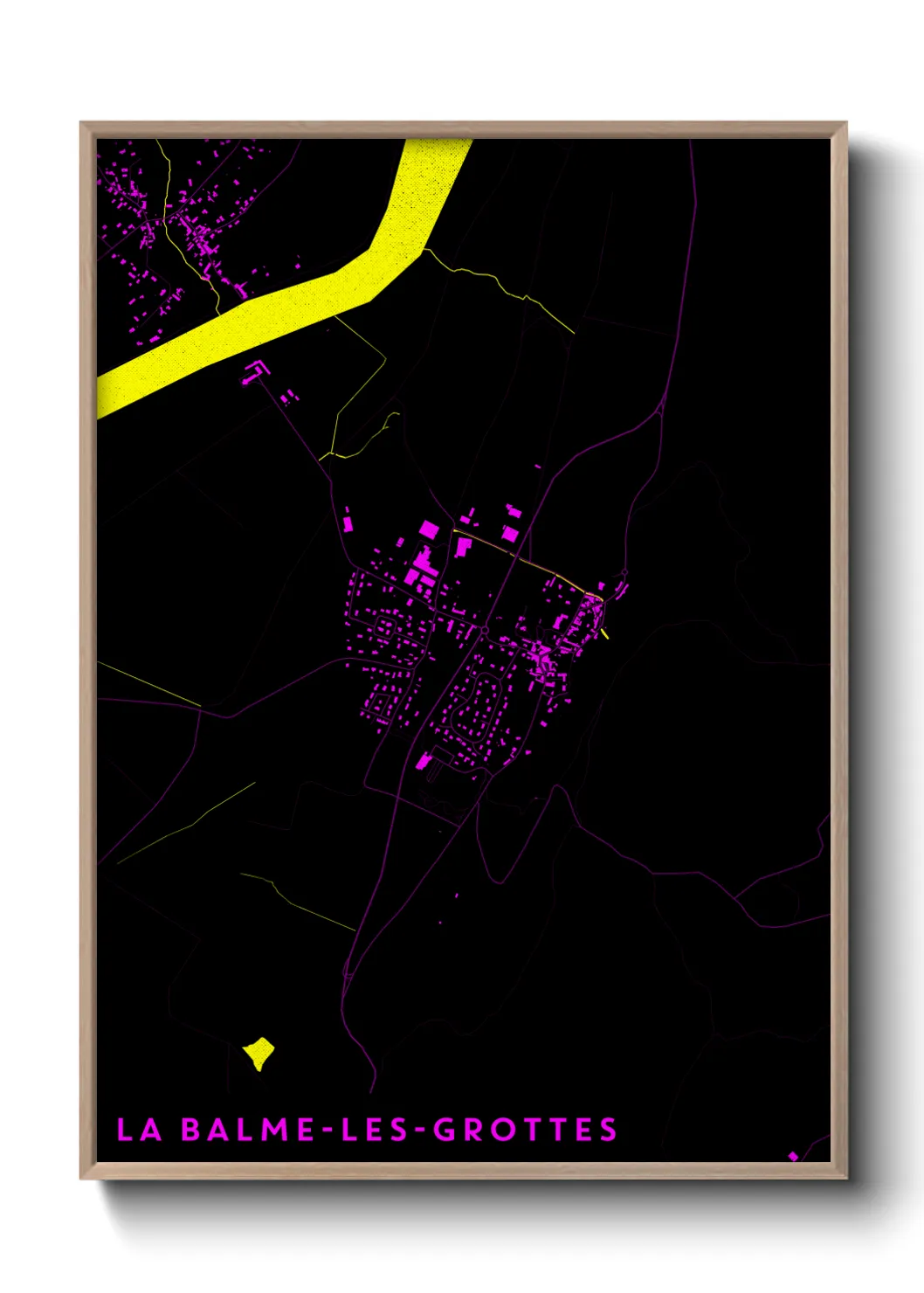 Une affiche de carte sur La Balme-les-Grottes