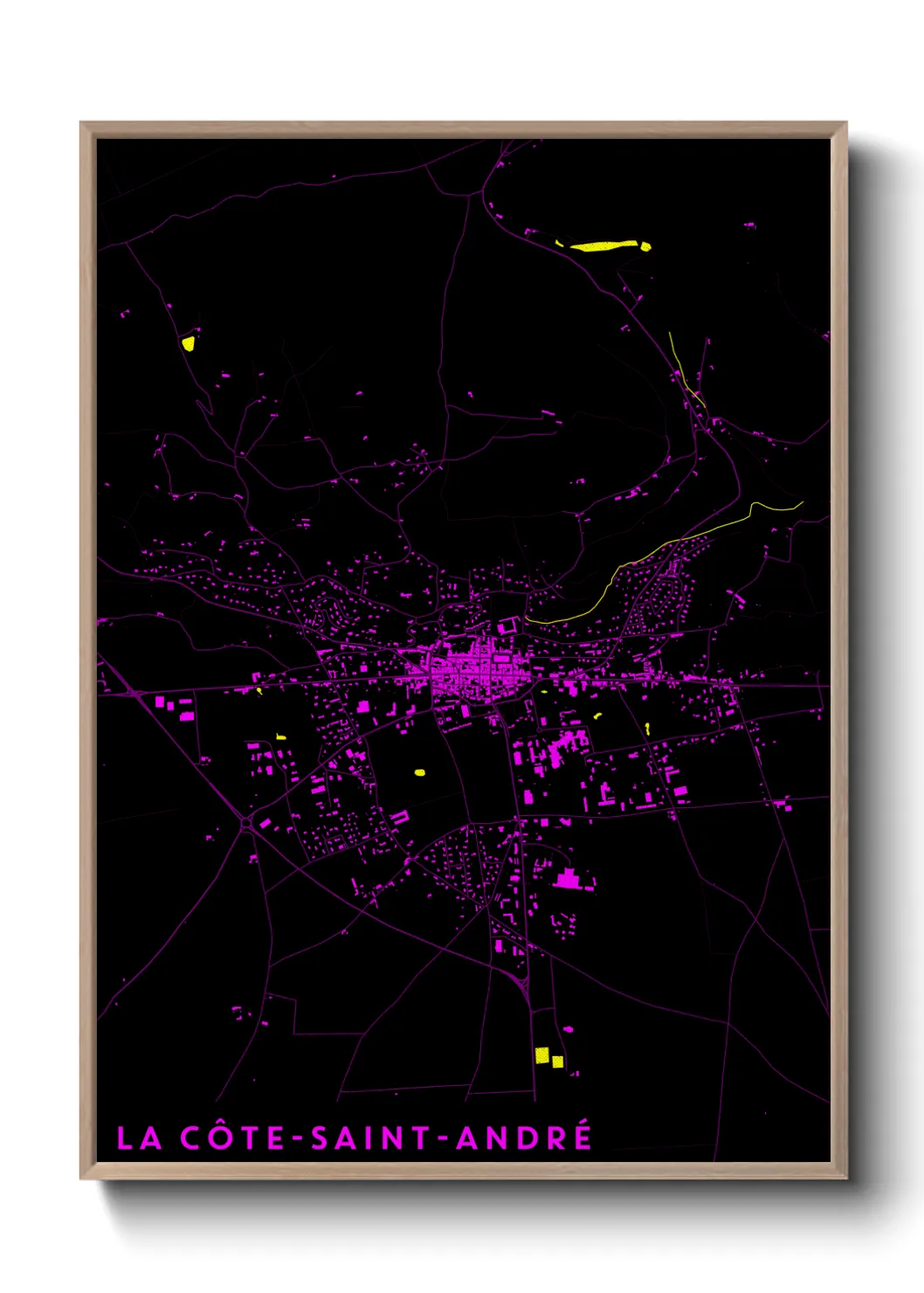 Une affiche de carte sur La Côte-Saint-André