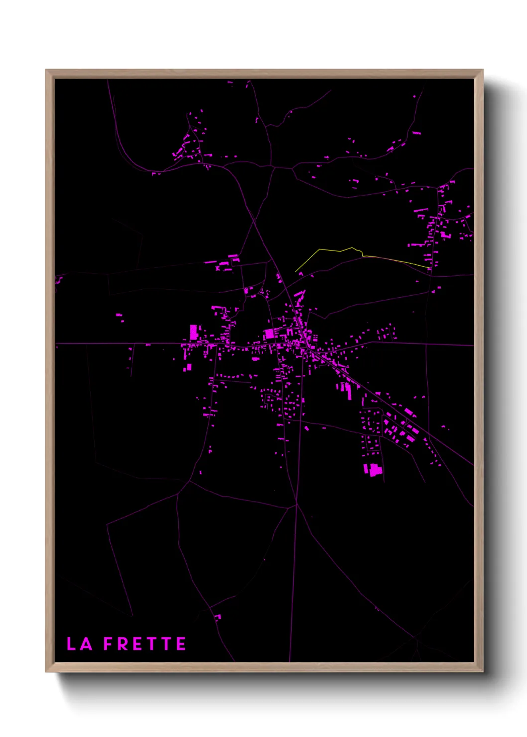 Une affiche de carte sur La Frette