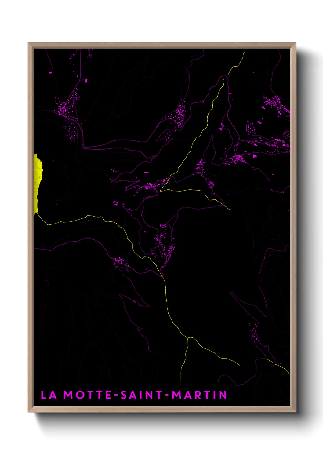 Une affiche de carte sur La Motte-Saint-Martin