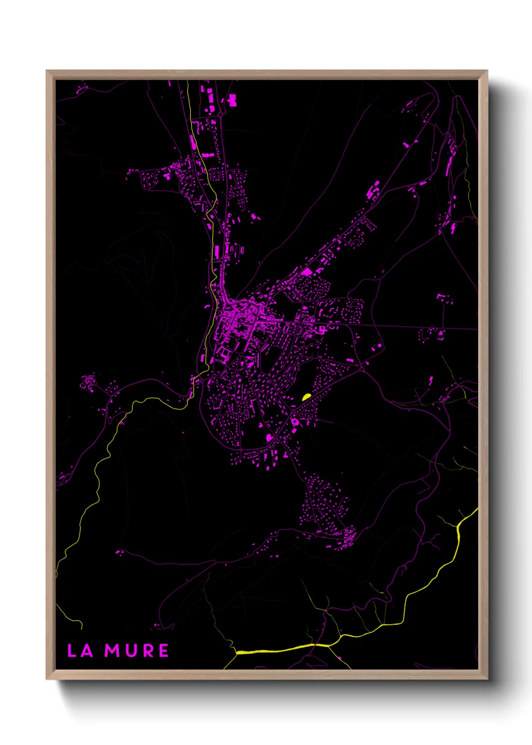 Une affiche de carte sur La Mure