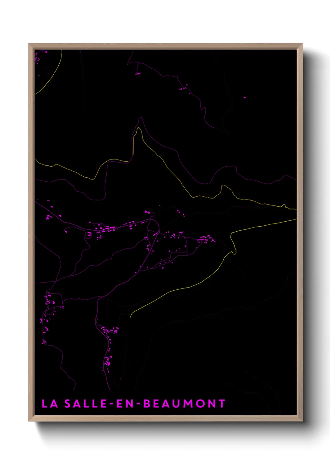 Une affiche de carte sur La Salle-en-Beaumont