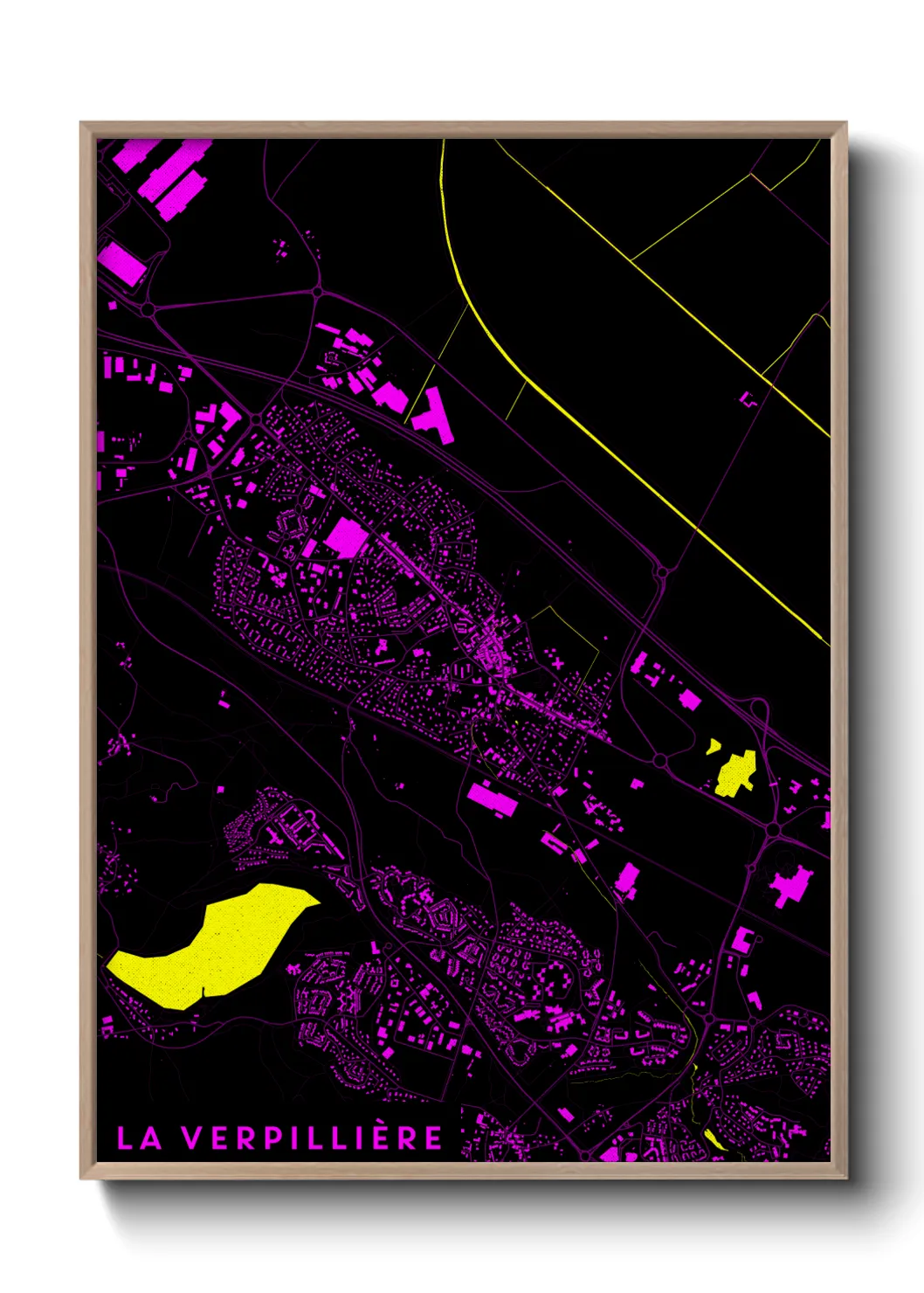 Une affiche de carte sur La Verpillière