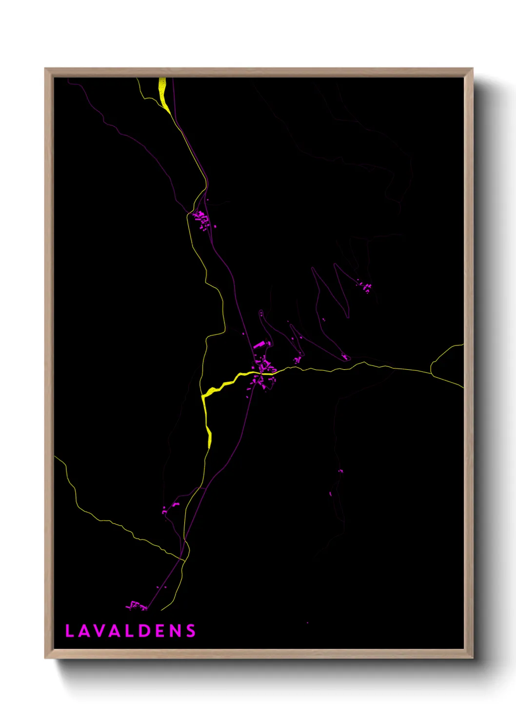 Une affiche de carte sur Lavaldens