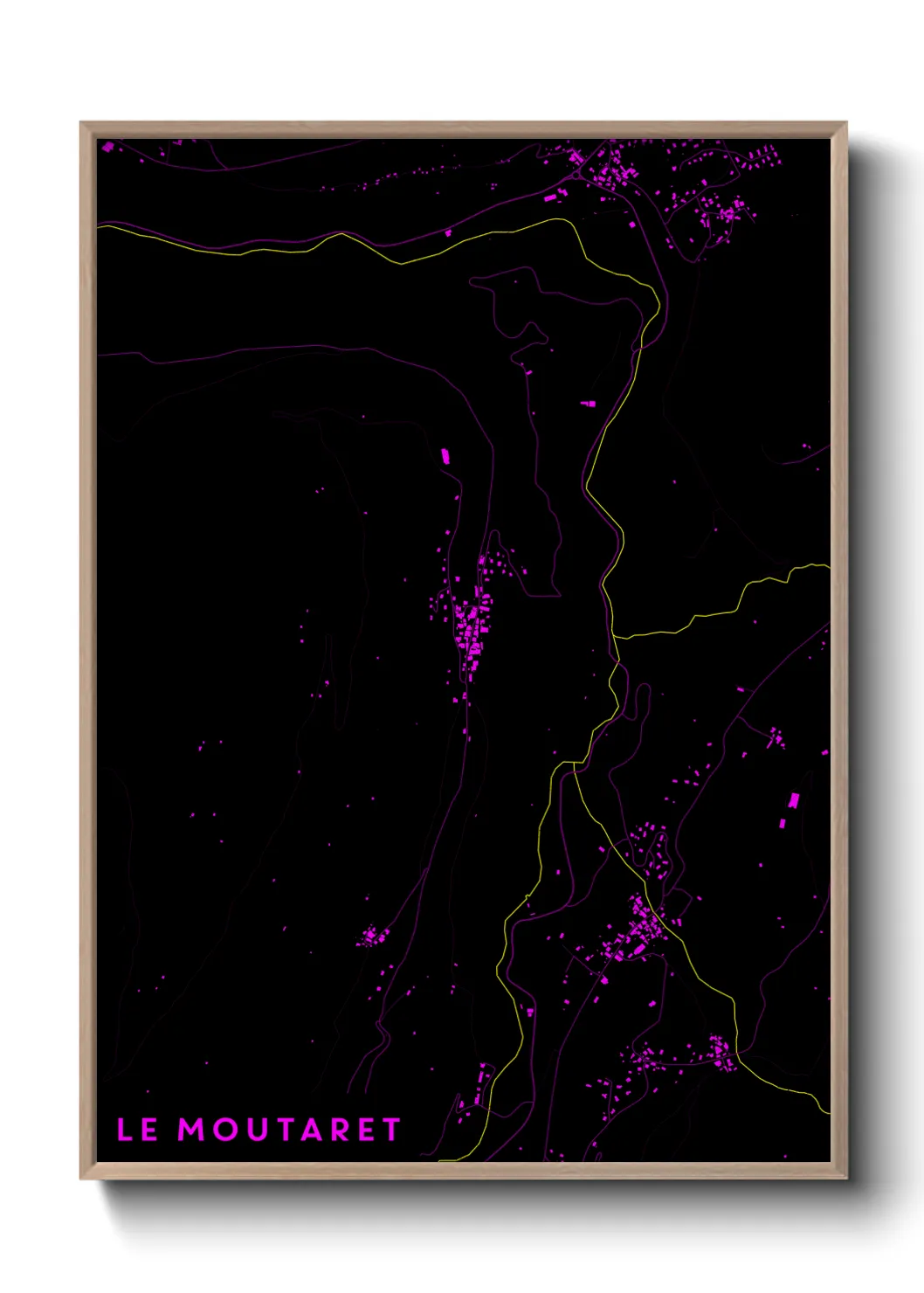 Une affiche de carte sur Le Moutaret