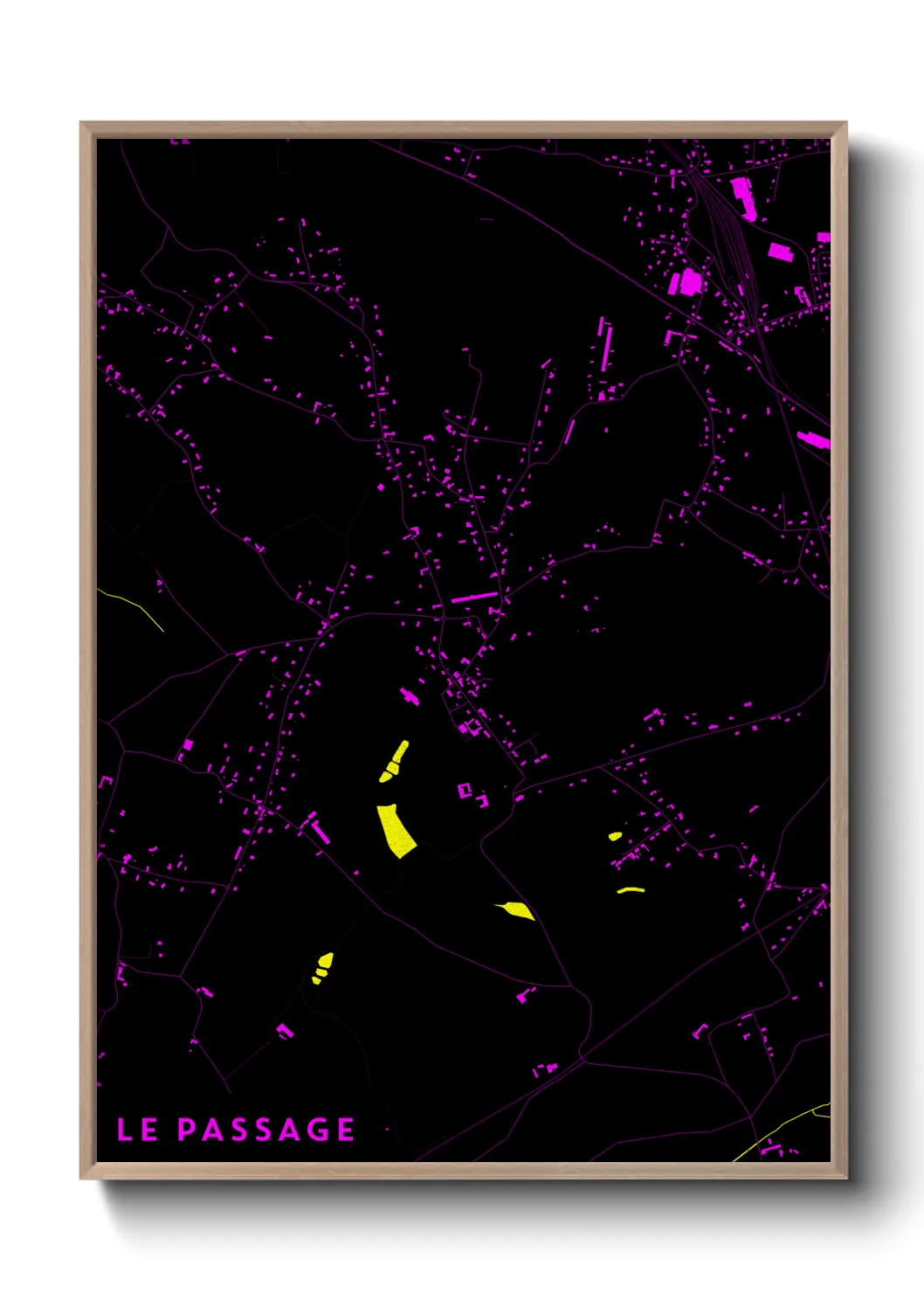 Une affiche de carte sur Le Passage