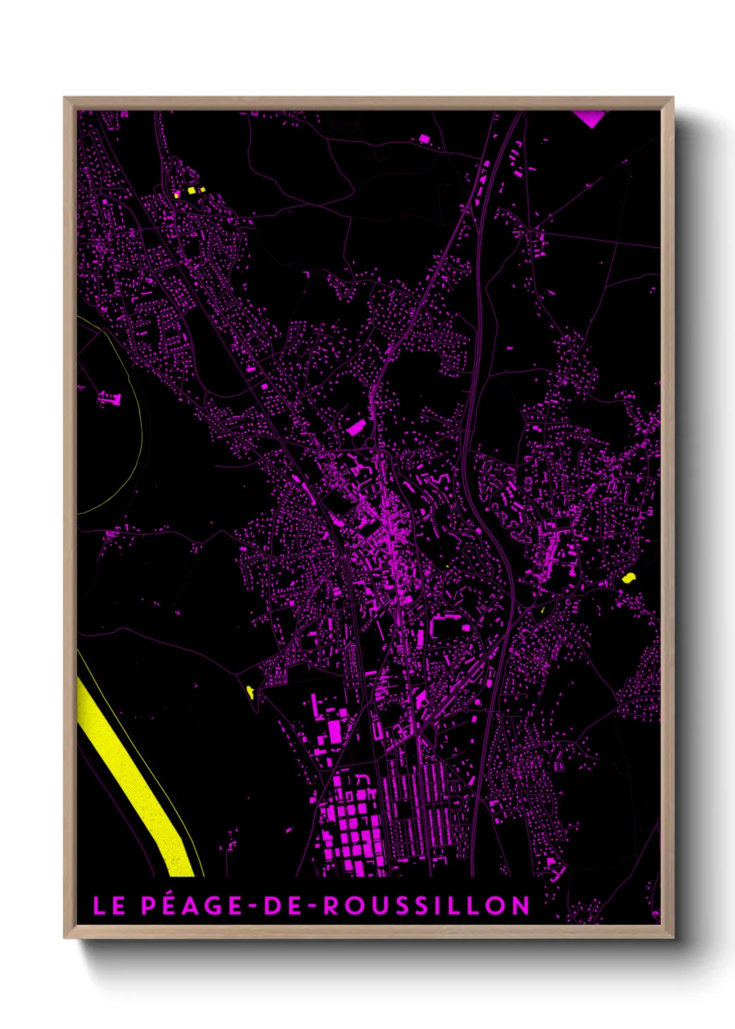 Une affiche de carte sur Le Péage-de-Roussillon