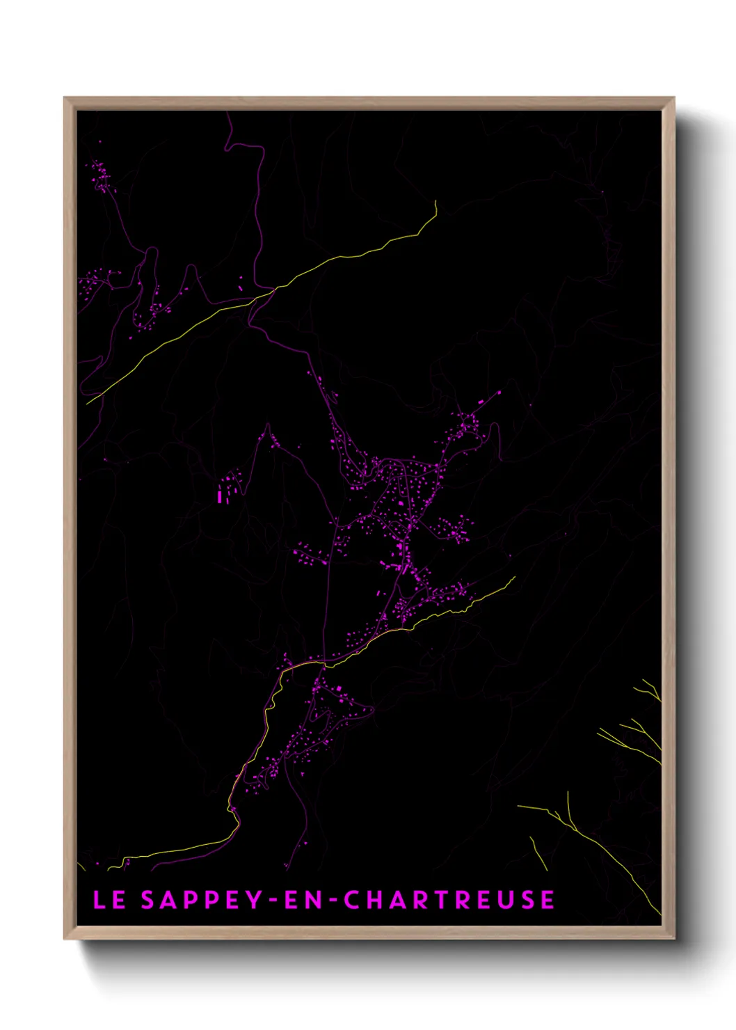 Une affiche de carte sur Le Sappey-en-Chartreuse