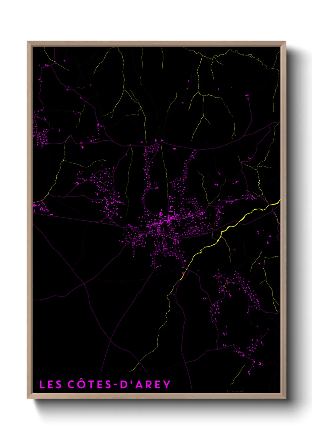 Un poster carteLes Côtes-d'Arey