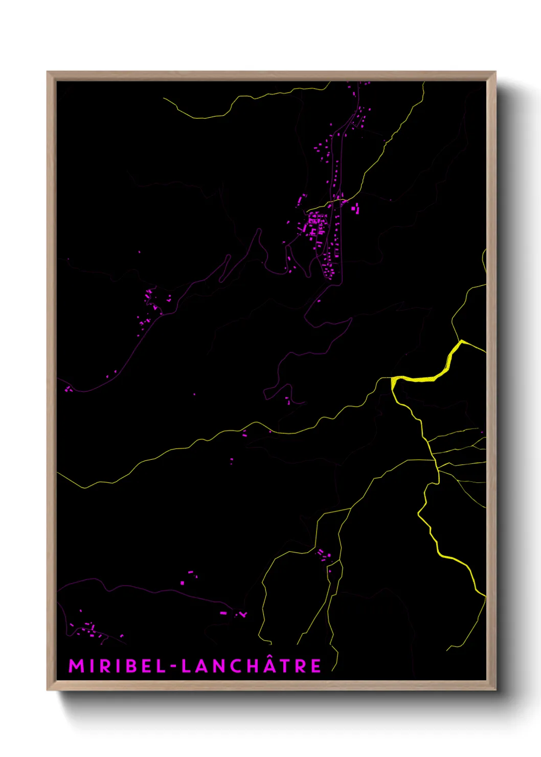 Une affiche de carte sur Miribel-Lanchâtre