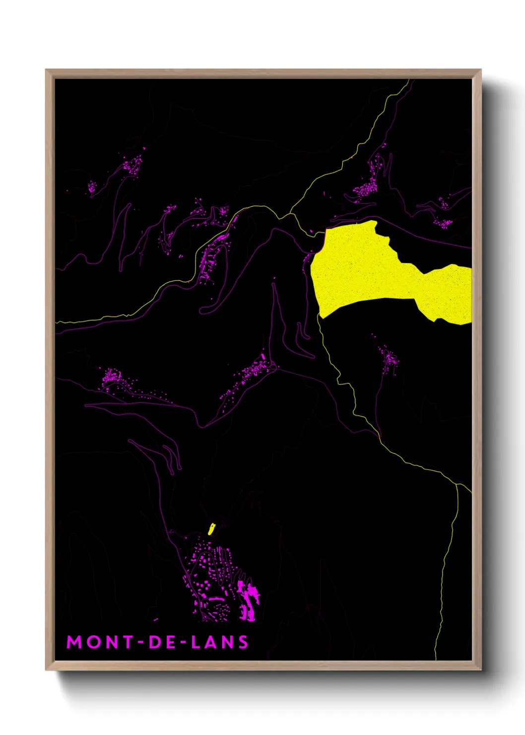 Une affiche de carte sur Mont-de-Lans