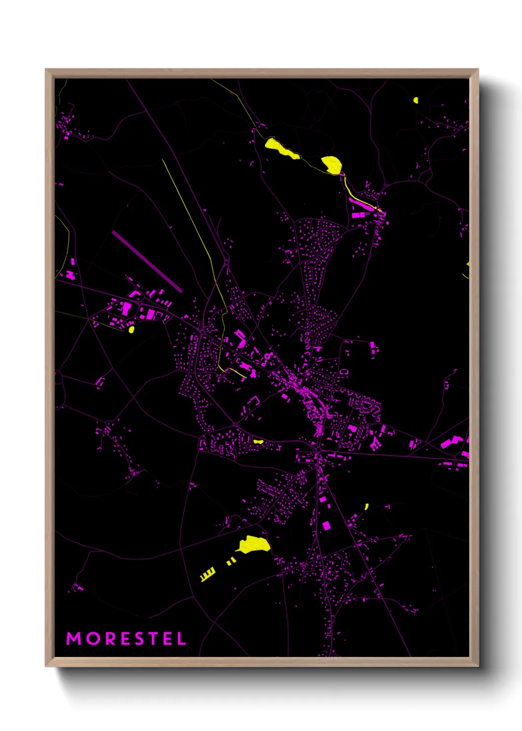 Une affiche de carte sur Morestel