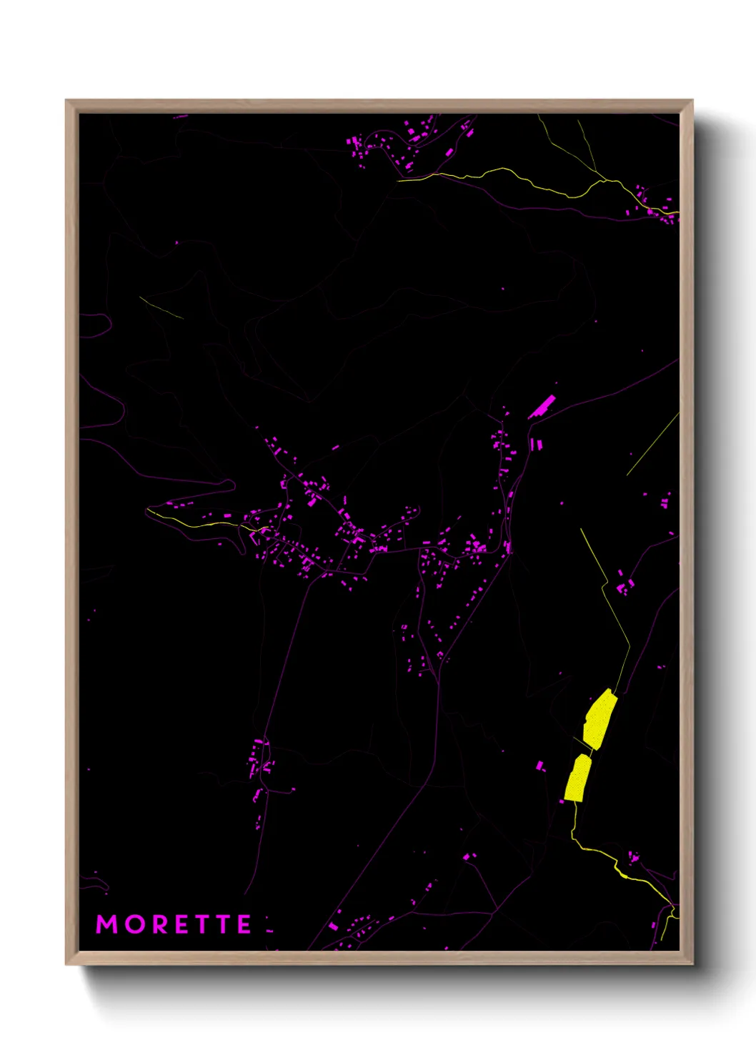 Une affiche de carte sur Morette