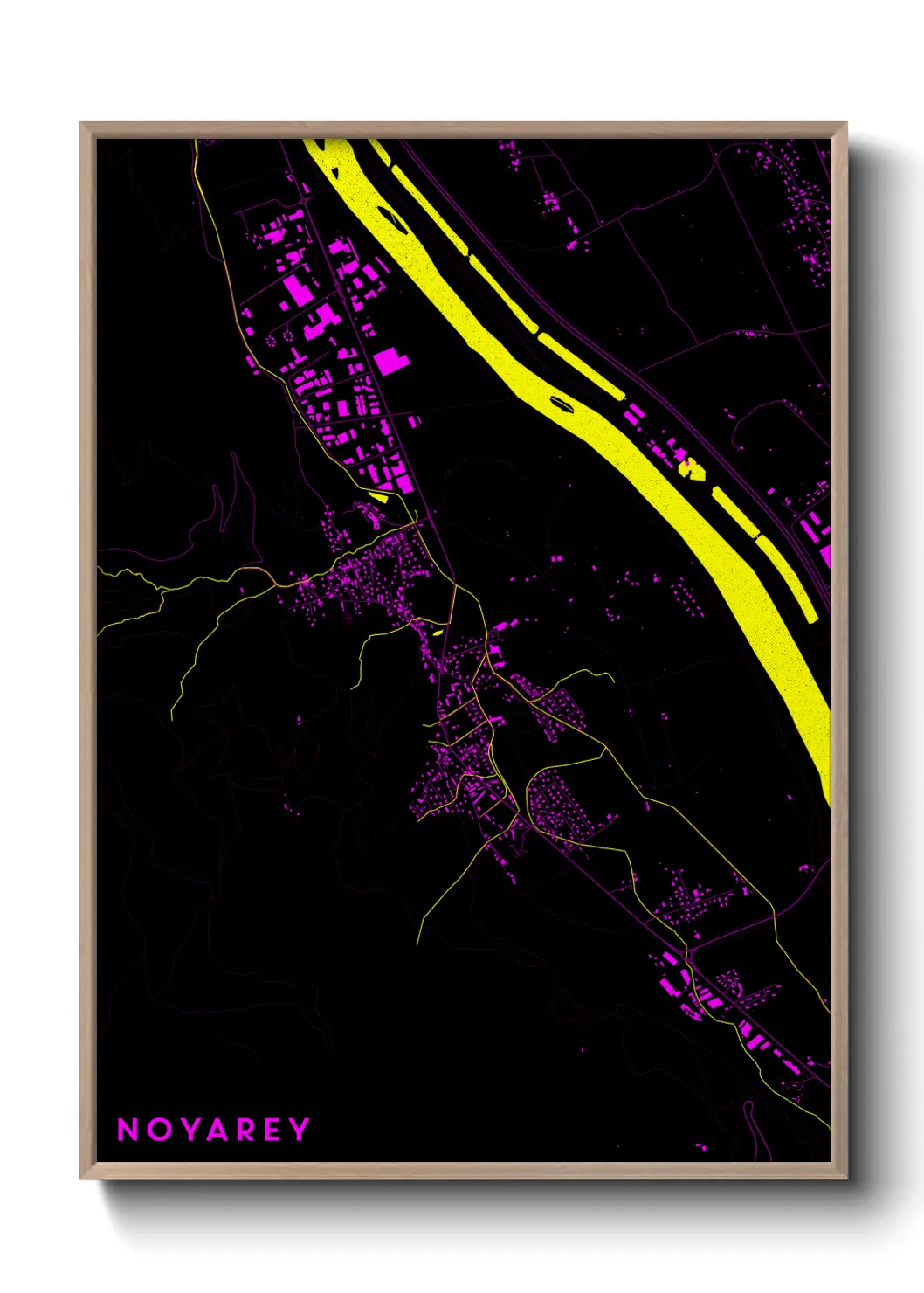 Une affiche de carte sur Noyarey