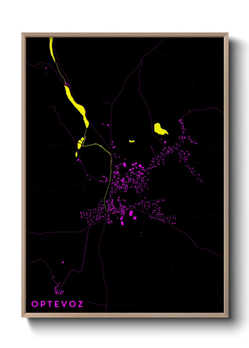 Une affiche de carte sur Optevoz