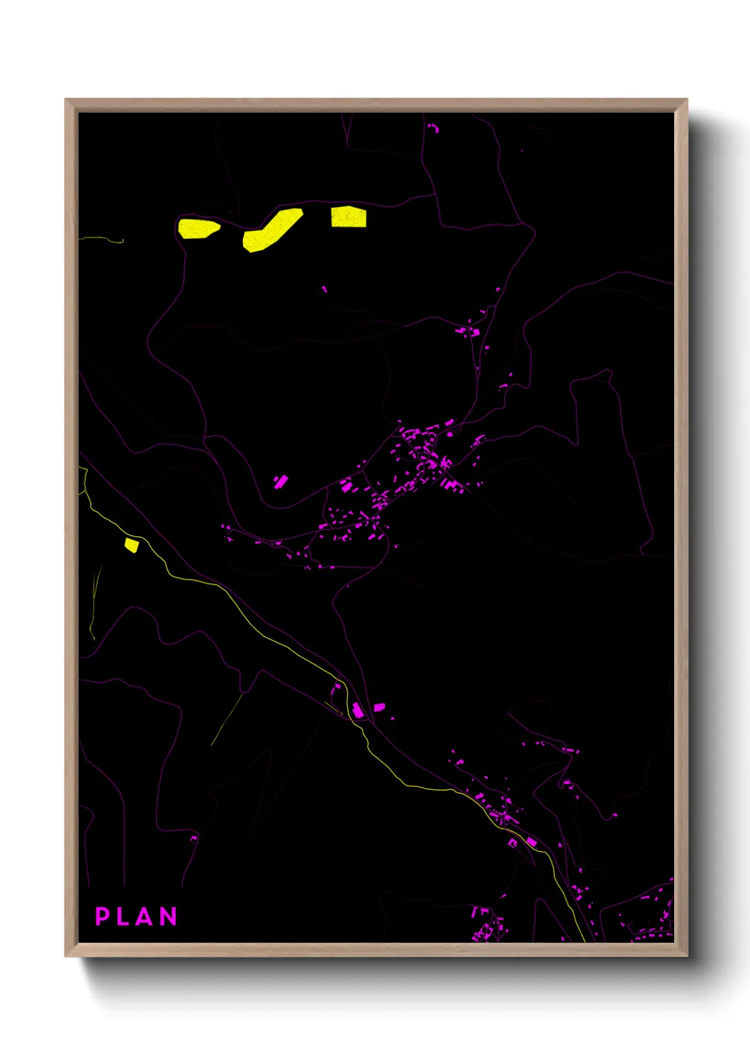 Une affiche de carte sur Plan