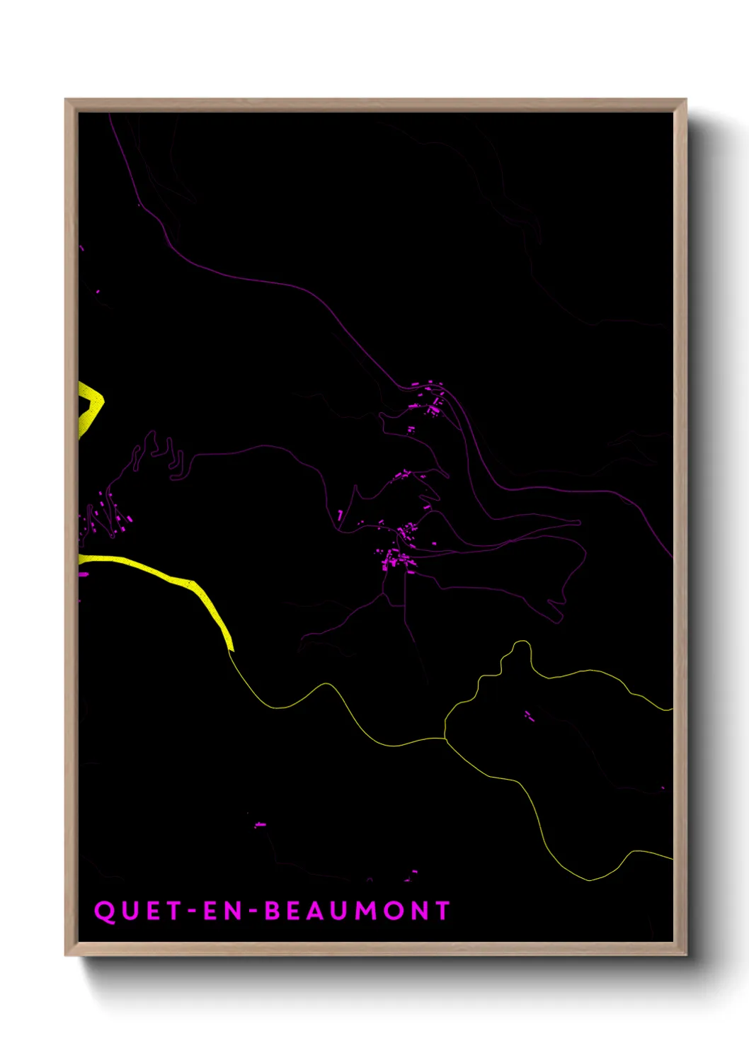 Une affiche de carte sur Quet-en-Beaumont