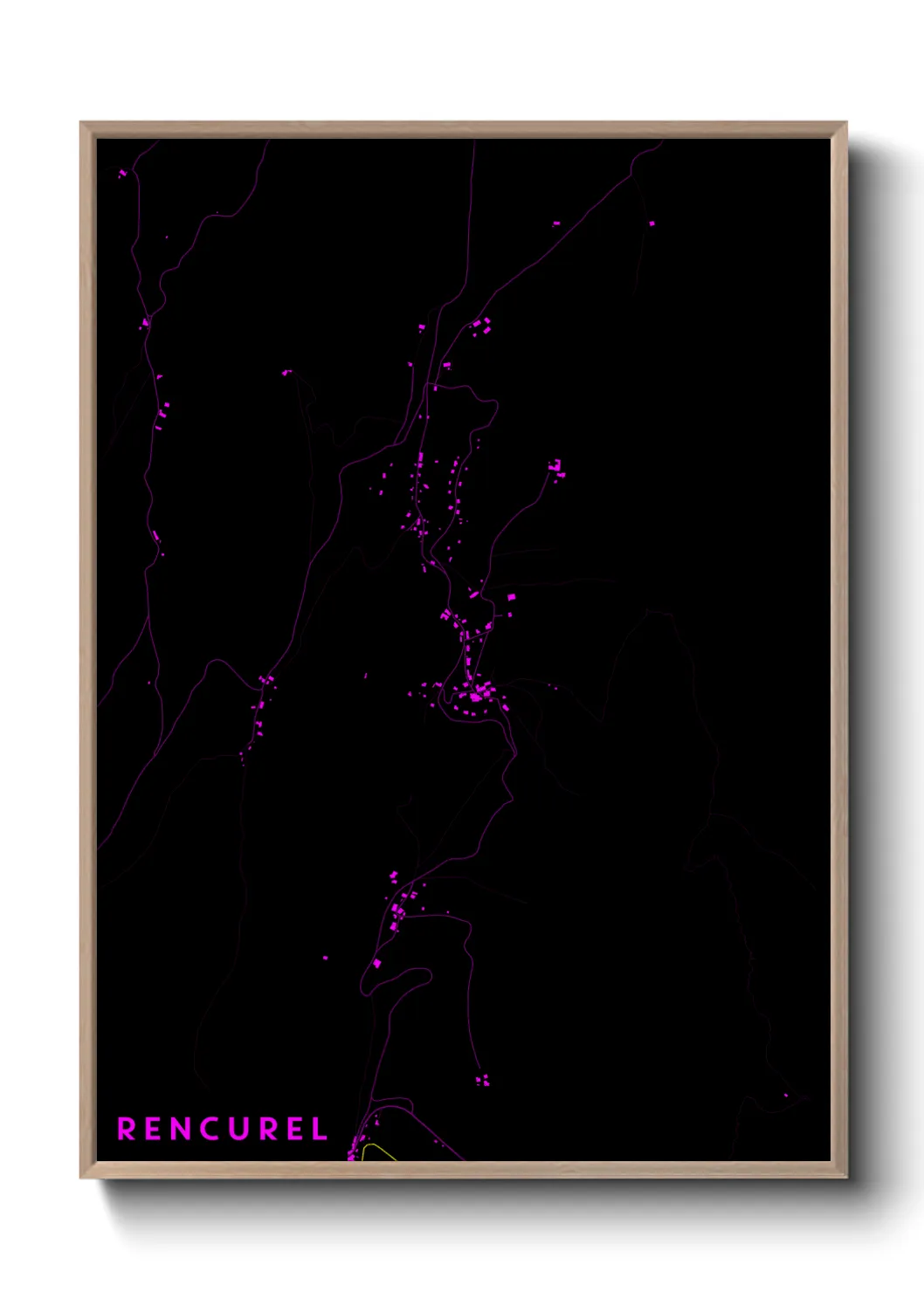Une affiche de carte sur Rencurel