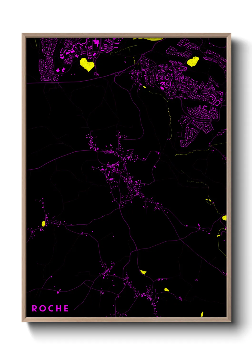 Une affiche de carte sur Roche